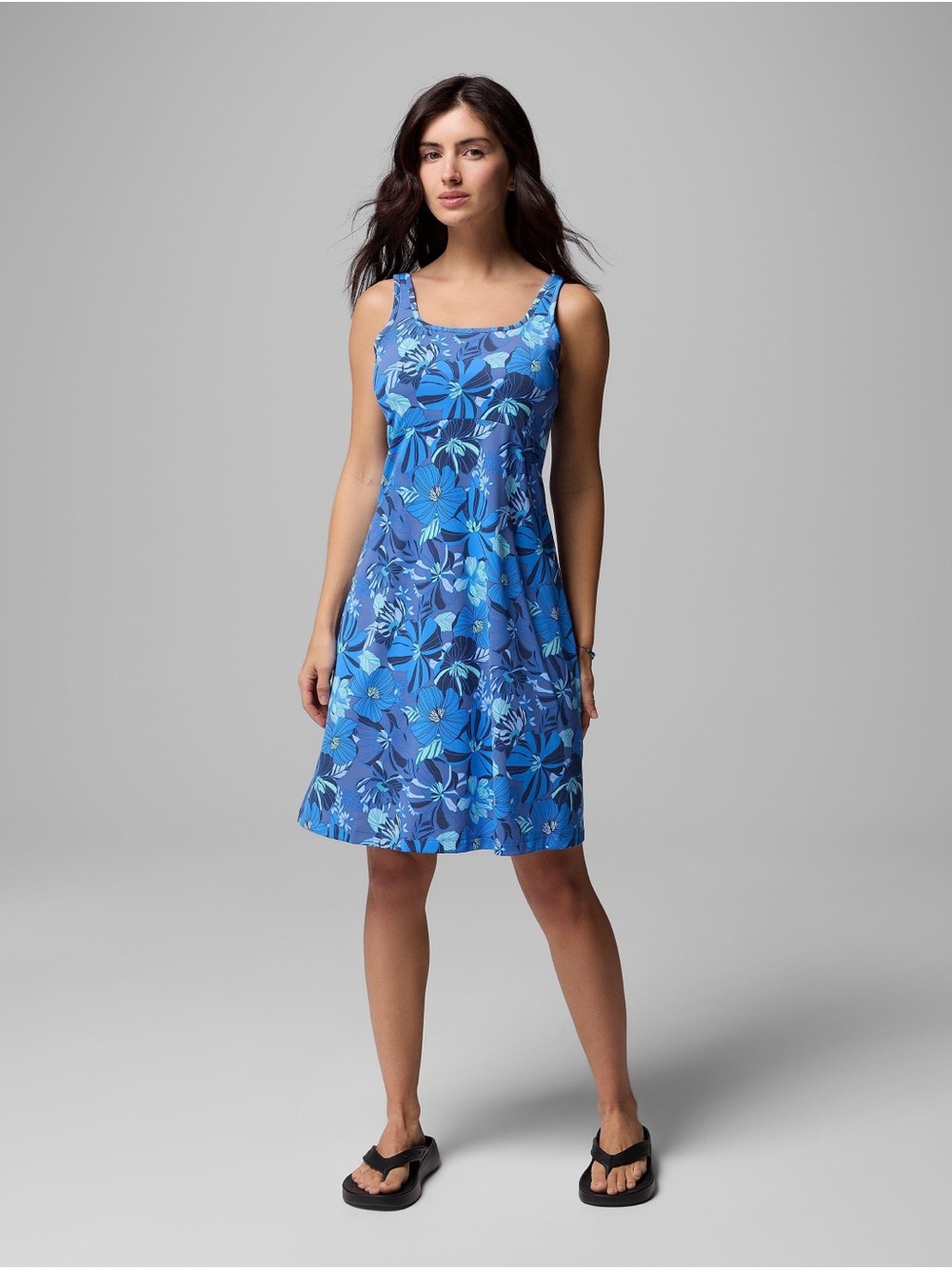 Columbia PFG Freezer III Blue Floral Omni-Freeze UPF 50 Dress L